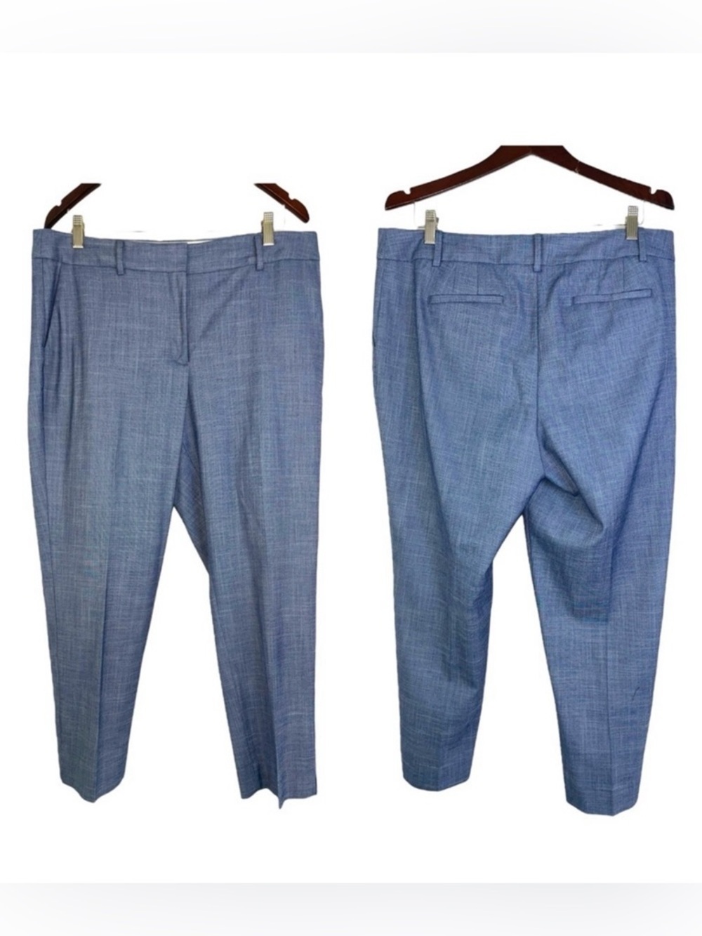 Talbots Hampshire Ankle Pants career business office plus size blue women’s 14P